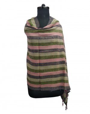 multi stripes wool blend broad stripes stole